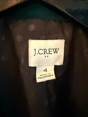 J. Crew Emerald Green velvet jacket